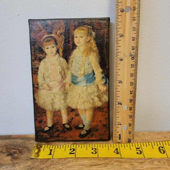 Vintage Oli Picture Two Girls Small Size - Picture 2 of 6